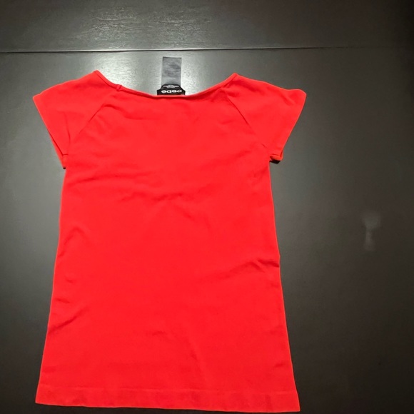 Bright red Bebe v neck T-shirt - Picture 2 of 4